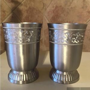 Pair  Wilton Armetal Pewter Mint Julep Cups